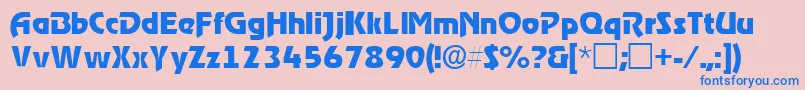 ThimbasskRegular-fontti – siniset fontit vaaleanpunaisella taustalla