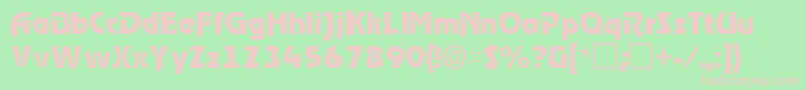 フォントThimbasskRegular – 緑の背景にピンクのフォント