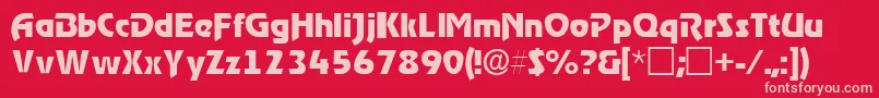 ThimbasskRegular Font – Pink Fonts on Red Background