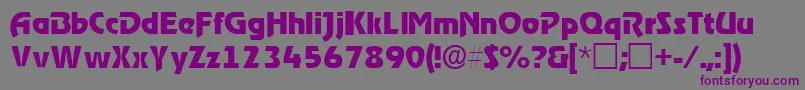 Шрифт ThimbasskRegular – фиолетовые шрифты на сером фоне