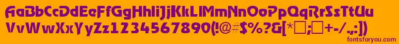 ThimbasskRegular Font – Purple Fonts on Orange Background