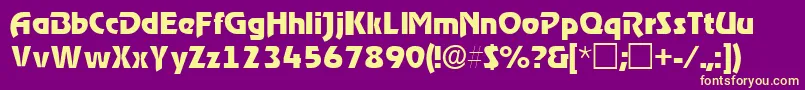 ThimbasskRegular Font – Yellow Fonts on Purple Background