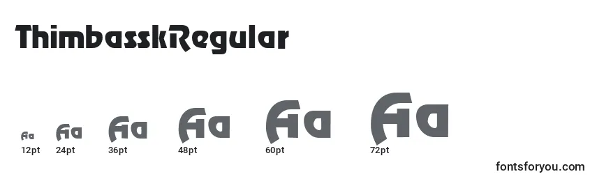 ThimbasskRegular Font Sizes
