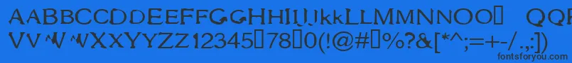 Gothac Font – Black Fonts on Blue Background