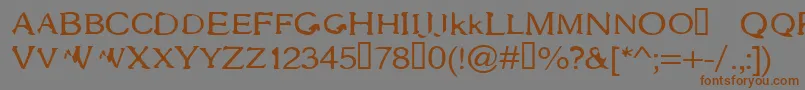 Gothac Font – Brown Fonts on Gray Background