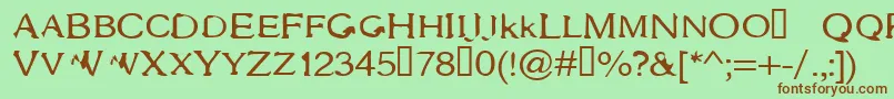 Gothac Font – Brown Fonts on Green Background