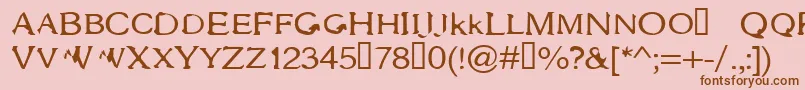 Gothac Font – Brown Fonts on Pink Background