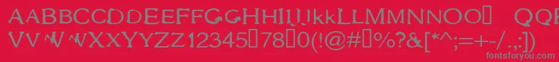 Gothac Font – Gray Fonts on Red Background