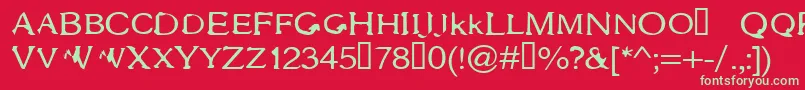 Gothac Font – Green Fonts on Red Background