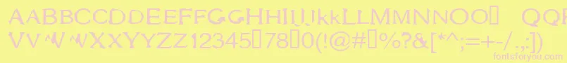 Gothac Font – Pink Fonts on Yellow Background