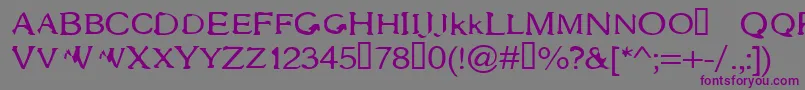 Gothac Font – Purple Fonts on Gray Background