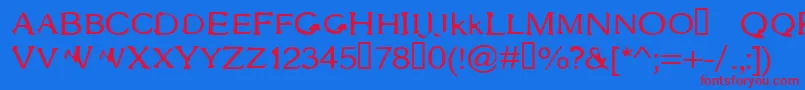 Gothac Font – Red Fonts on Blue Background