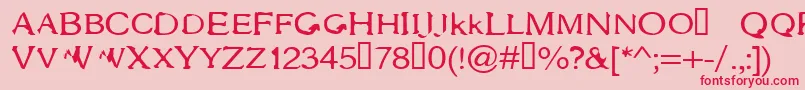 Gothac Font – Red Fonts on Pink Background