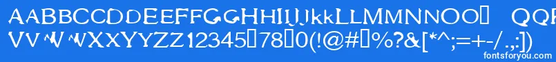 フォントGothac – 青い背景に白い文字