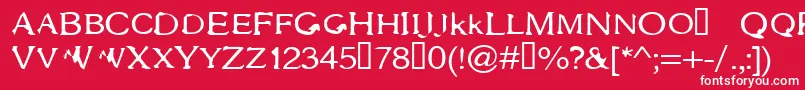 フォントGothac – 赤い背景に白い文字