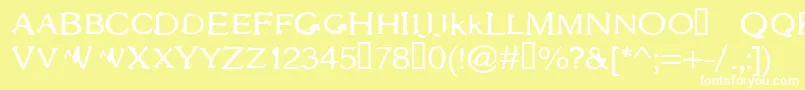 Gothac Font – White Fonts on Yellow Background