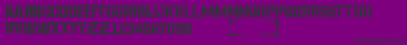 StayOnTheGroundGrunge Font – Black Fonts on Purple Background