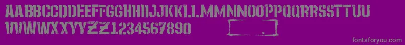 StayOnTheGroundGrunge Font – Gray Fonts on Purple Background