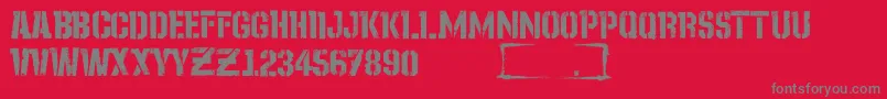 StayOnTheGroundGrunge Font – Gray Fonts on Red Background