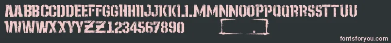 StayOnTheGroundGrunge Font – Pink Fonts on Black Background
