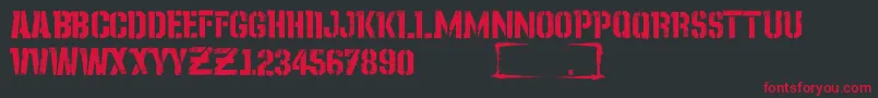 StayOnTheGroundGrunge Font – Red Fonts on Black Background