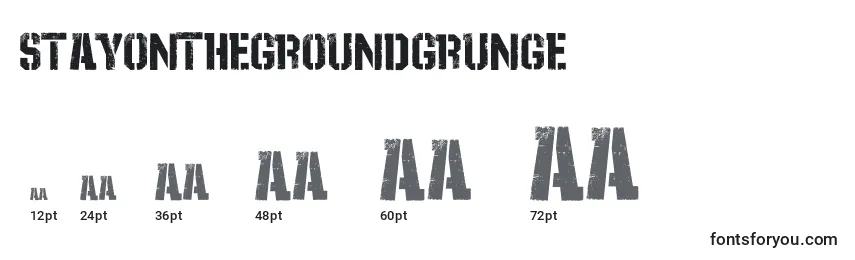 Размеры шрифта StayOnTheGroundGrunge