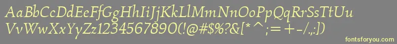 Más sobre la fuente KallositcTtBookitalic fuente KallositcTtBookitalic – Fuentes Amarillas Sobre Fondo Gris