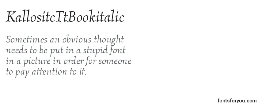 Fuente KallositcTtBookitalic