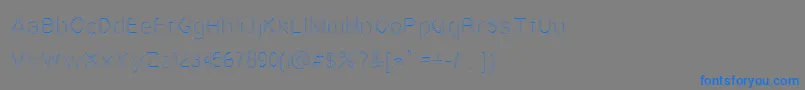 フォントVestige – 灰色の背景に青い文字