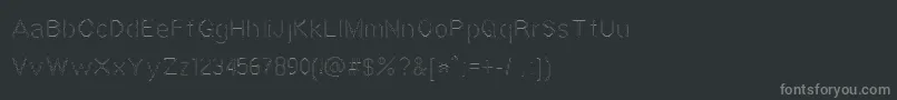 Vestige Font – Gray Fonts on Black Background