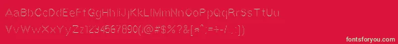 フォントVestige – 赤い背景に緑の文字