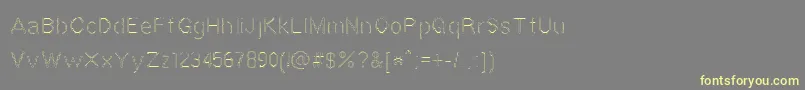 フォントVestige – 黄色のフォント、灰色の背景