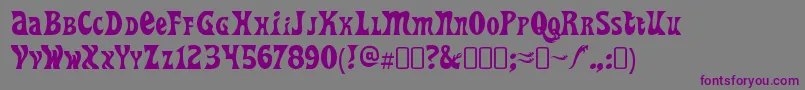 HeavyheapRegular-fontti – violetit fontit harmaalla taustalla