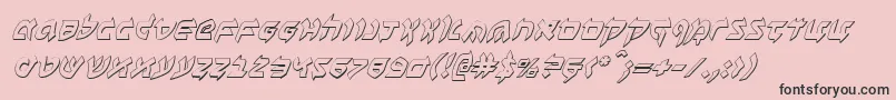 フォントBenzion3Di – ピンクの背景に黒い文字