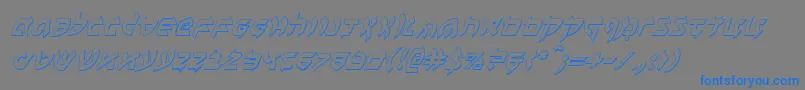 Benzion3Di Font – Blue Fonts on Gray Background