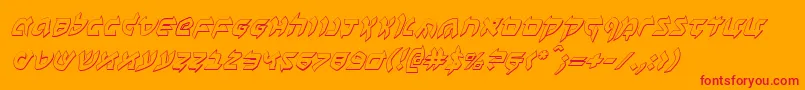 Benzion3Di Font – Red Fonts on Orange Background