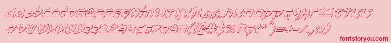 フォントBenzion3Di – ピンクの背景に赤い文字