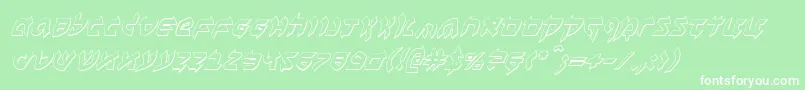 Benzion3Di Font – White Fonts on Green Background