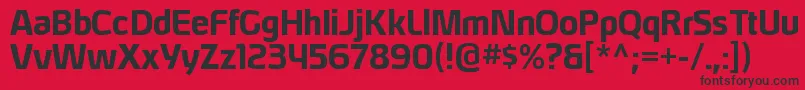 HybreargBold Font – Black Fonts on Red Background