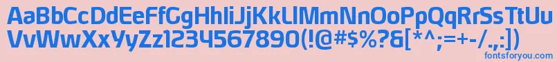 Więcej informacji o czcionce HybreargBold Czcionka HybreargBold – niebieskie czcionki na różowym tle