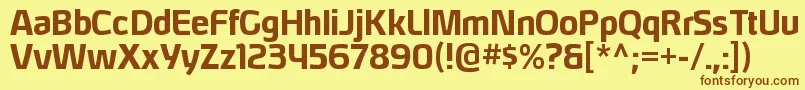 HybreargBold Font – Brown Fonts on Yellow Background