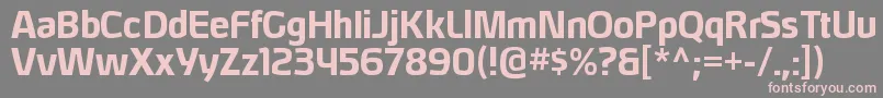 HybreargBold Font – Pink Fonts on Gray Background