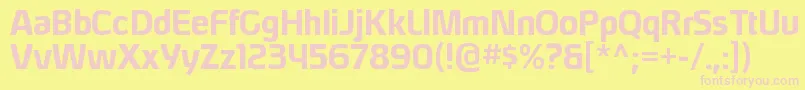 Подробнее о шрифте HybreargBold Шрифт HybreargBold – розовые шрифты на жёлтом фоне