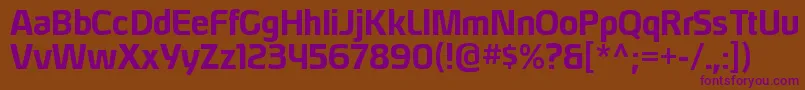 HybreargBold Font – Purple Fonts on Brown Background