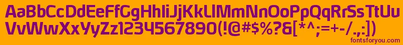 HybreargBold Font – Purple Fonts on Orange Background