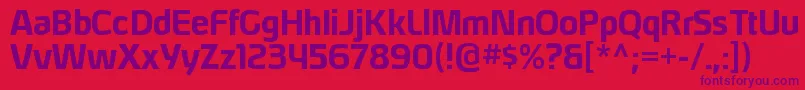 HybreargBold Font – Purple Fonts on Red Background