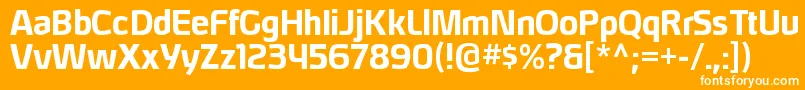 HybreargBold Font – White Fonts on Orange Background