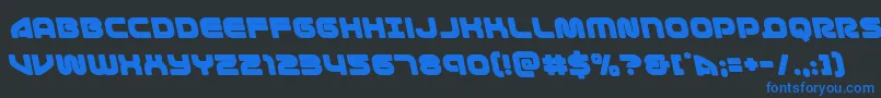 1stenterprisesleft Font – Blue Fonts on Black Background