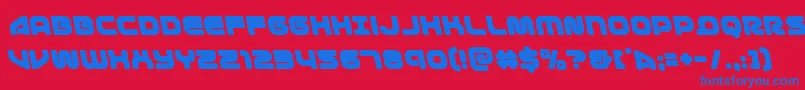 1stenterprisesleft Font – Blue Fonts on Red Background