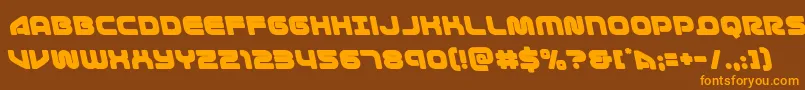1stenterprisesleft Font – Orange Fonts on Brown Background